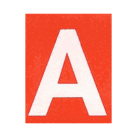 Typography Alphabet Sticker