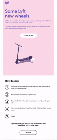 Lyft email design