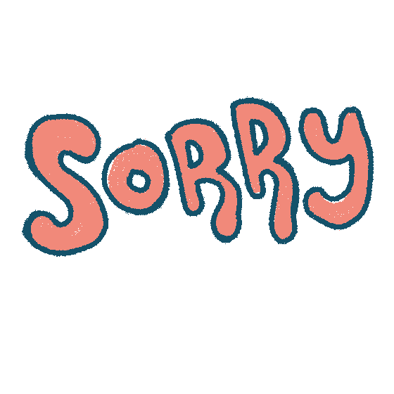 Sorry Sticker by CHOOCHOO-ca-CHEW