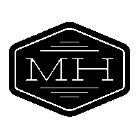 Black Logo Flashing Sticker by Maker House Co.