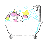 LunaRucola relax unicorn bubble bath Sticker