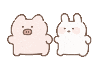 mizunqq 兔子 豬 皮蛋 嘴邊肉肉 Sticker
