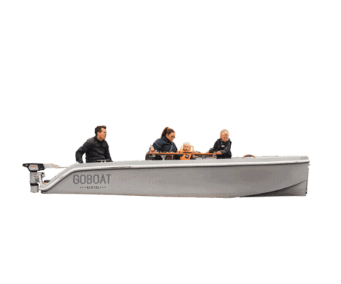 GoBoat giphyupload sailing boatrental goboat Sticker