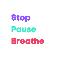Stop Breathe Sticker by My Mindful Year