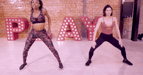 jenna dewanâs dance cardio workouts for busy momâs is super effective and exciting GIF