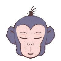 Monkey Cant Hear Sticker