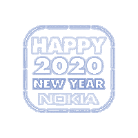 Happy New Year Neon Sticker by Nokia Mobile