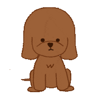 haeoreaumdal dog poodle choco illustrate Sticker