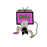 Colourpencils tv horror scary ghost Sticker