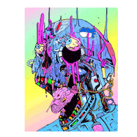 Death Skull Sticker by deladeso