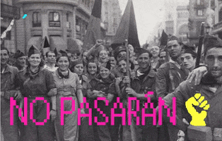they shall not pass spanish civil war GIF by Amy Ciavolino