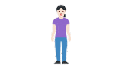 Woman Standing Sticker by EmojiVid