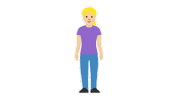 Woman Standing Sticker by EmojiVid