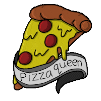 KindOfAwesomeArt food pizza hungry queen Sticker