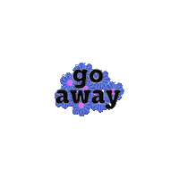 lizmakesthings flower leave go away leave me alone Sticker
