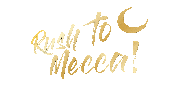 rushtomecca moon gold shine rush Sticker