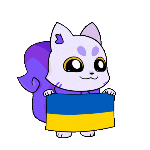 Flag Ukraine Sticker by Lucky Kat Studios
