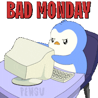Angry Monday Sticker by Pudgy Penguins