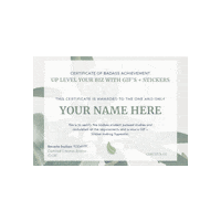 Badass Certificate Sticker by Carlyita