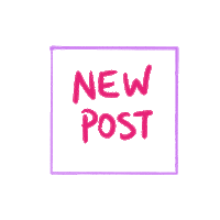 Pink New Post Sticker by bready burger