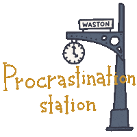 Time Procrastinate Sticker