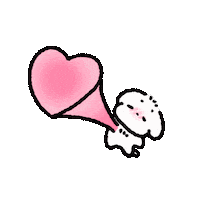 malaeng love heart dog puppy Sticker