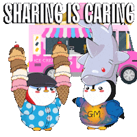 Ice Cream Friends Sticker by Pudgy Penguins