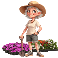 Spring Planting Flowers Sticker