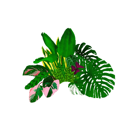 enterneverland crown leaves monstera neverland Sticker