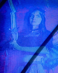 TRUMANVISUALS pink glitch blue aesthetic GIF