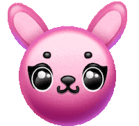 TutoTOONS pink bunny pet kid Sticker