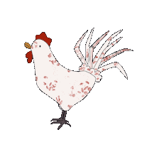 courtleeart chicken procrastination sharonsaysso governerds Sticker