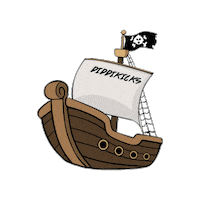 Ship Pirates Sticker by Diddikicks