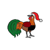 Noel Rooster Sticker