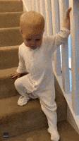 'I'm Coming, Mommy!' Enchanting Toddler Is Proud to Announce His Arrival Downstairs