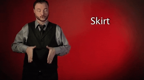 sign language skirt GIF by Sign with Robert