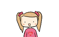 happy little girl Sticker