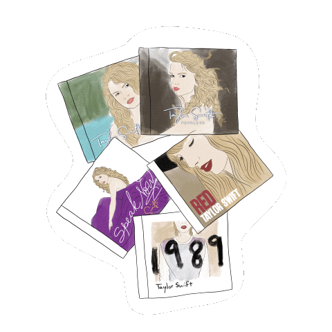 glowingdaylight red taylor swift album 1989 Sticker