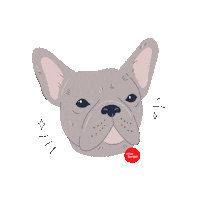 French Bulldog Bowie Sticker by Rêve Burger