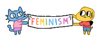 Social Justice Cat Sticker by nixelpixel