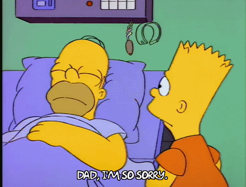 Sorry Season 4 GIF by The Simpsons
