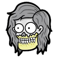 UMPThrash233 feliz metal skull head Sticker