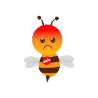 Angry Bee Sticker by Unia