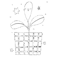 annailustracion nature stars plant grow Sticker