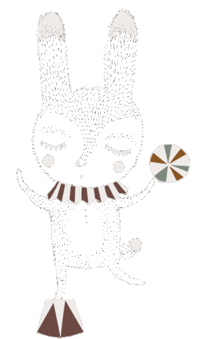 byLilleVilde giphyupload rabbit circus cirkus Sticker