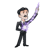 MegaGeex power force tesla electricity Sticker