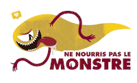 Credif monstre cyberviolence violence cybernetique ne nourris pas le monstre Sticker