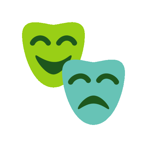 AbiletPL art film blue green Sticker