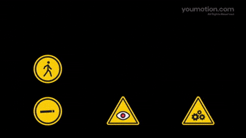 Warning And Prohibition Signs Set