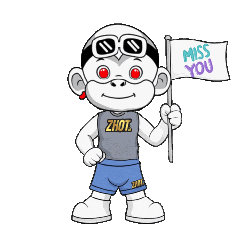 Miss You Smile Sticker by Zhot